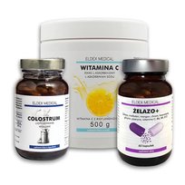 Eldex Medical, Zestaw Mocy przybywaj – Colostrum, Witamina C, Żelazo+, Suplementy diety