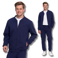 Elegancka Bluza Męska Dresowa ze Stójką Rozpinana ze Strukturą Moraj XXL