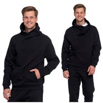 Elegancka Bluza Męska Ocieplana z Wysoką Stójką Rozpinana Gładka Moraj L