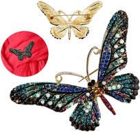 Elegancka Broszka Z Cyrkoniami Motyl Motylek | Biżuteria Edibazzar