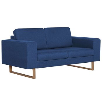 Elegancka dwuosobowa sofa ELIOR Williams 2X, niebieska, 75x82x159 cm - Elior