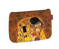 Elegancka Kosmetyczka Solo, nadruk Pocałunek 14×21 cm – Podróżna, Wodoodporna, Kompaktowa | Bertoni Bertoni