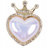 Elegancka ozdoba do butów w kształcie serca i korony