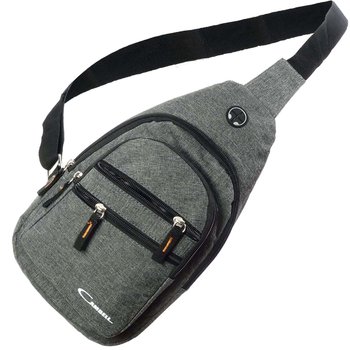 Elegancka Saszetka Nerka Cambell Na Ramię Szary Uniseks Tkanina Telefon - Inna marka