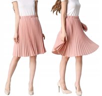 Elegancka Spódnica Plisowana Midi Spódniczka Na Gumce Retro Kolory S/M