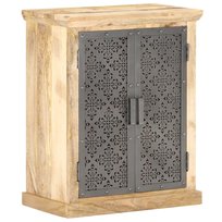 Elegancka szafka drewniana, 60x35x75 cm, czarna / AAALOE