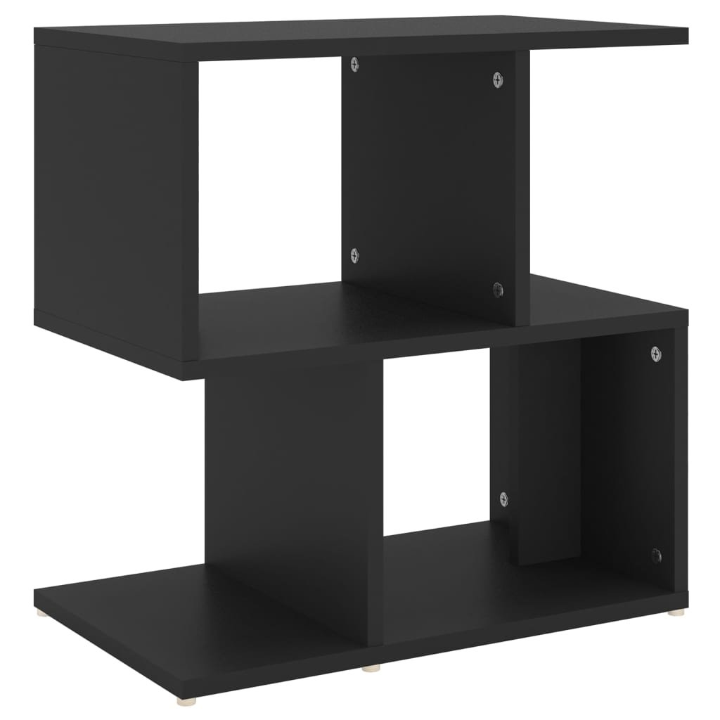 Elegancka szafka nocna z przegródkami, czarna, 50 x 30 x 51,5 cm ...