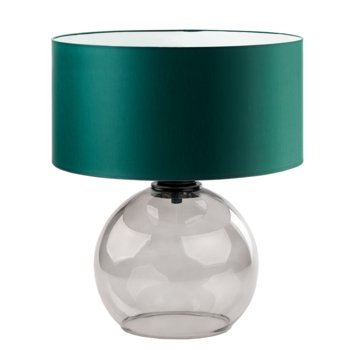 Elegancka szklana lampka nocna LUTON, zieleń butelkowa - LYSNE