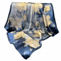 elegancki damski SZAL duża CHUSTA szykowna jak jedwab 180x90cm niebieski Inna marka
