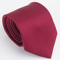 Elegancki krawat męski klasyczny bordowy gładki lekko błyszczący modny