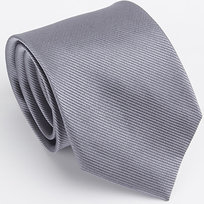 Elegancki krawat męski klasyczny szary gładki lekko błyszczący modny