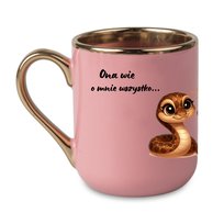 Elegancki kubek Dla Psiapsi Ona wie o mnie wszystko...i w 330 Różowy