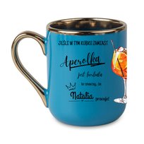 Elegancki kubek „Jeśli w tym kubku zamiast Aperolka jest... 330 Niebieski