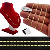 ELEGANCKI ŁAŃCUSZEK POZŁACANY MĘSKI BISMARK 65cm/2mm DELIKATNY + Y