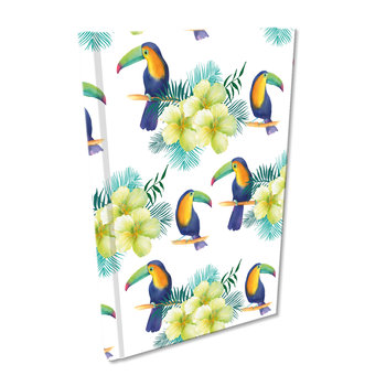 Elegancki Notes Notatnik A5 192 strony w kratkę Soft Touch EGZOTYCZNE TUKANY - bee-bee