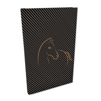 Elegancki Notes Notatnik A5 192 strony w kratkę Soft Touch KOŃ BLACK bee-bee