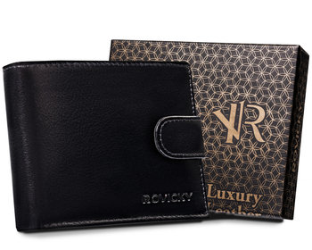 Elegancki portfel męski z systemem antyskimmingowym RFID Protect — Rovicky - Rovicky