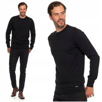 Elegancki SWETER MĘSKI Bawełniany z Okrągłym Dekoltem Ciepły MORAJ M