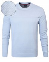 Elegancki SWETER Męski Klasyczny BŁĘKITNY Bawełniany XXL Pako Jeans