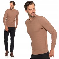 Elegancki SWETER MĘSKI Klasyczny Okrągły Dekolt Delikatny Wzór MORAJ M