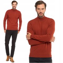 Elegancki SWETER MĘSKI Półgolf Klasyczny Stylowy Sweterek Ze Stójką MORAJ L