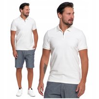 Elegancki T-Shirt Koszulka Polo Polówka Na Zamek Krótki Rękaw MORAJ - L