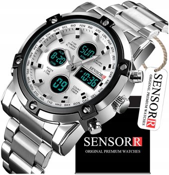 Elegancki Zegarek Męski Na Bransolecie Elektroniczny Wskazówkowy Sensorr - Inna marka