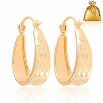 ELEGANCKIE DUŻE KOLCZYKI DAMSKIE WISZĄCE / STAL CHIRURGICZNA 18K PREZENT