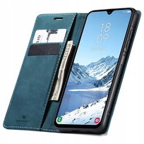Eleganckie etui z klapką skórzane portfelowe Wallet Spacecase do galaxy a26 blue Spacecase