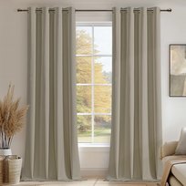 Eleganckie Zasłony Wygląd lnu Przelotki Zaciemnienie Termoizolacja 270x250cm