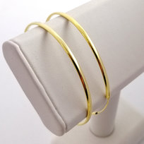 ELEGANCKIE ZŁOTE DUŻE KOLCZYKI KOŁA 7 CM SZEROKIE SREBRO 925 + ZŁOTO 585