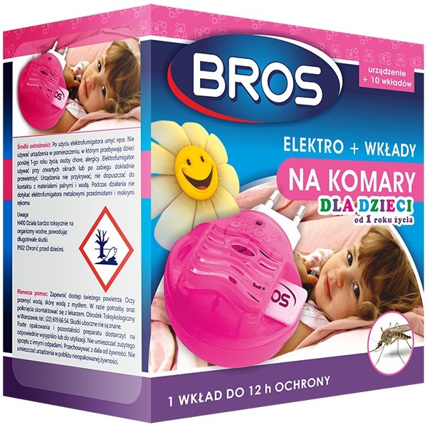 Elektro + 10 Wkładów Na Komary Bros Dla Dzieci, Zestaw