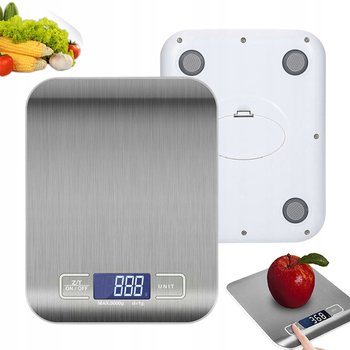 ELEKTRONICZNA WAGA KUCHENNA 10KG/1G Z FUNKCJĄ TAROWANIA LCD SREBRNA - Bedee