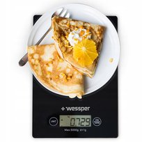 Elektroniczna waga kuchenna cyfrowa z wyświetlaczem LCD czarna dokładna