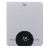 Elektroniczna Waga Kuchenna Led Adler Ad 3173S Do 10 Kg Szara kuchenna -do 10kg - LED Adler