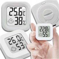 ELEKTRONICZNY TERMOMETR POKOJOWY HIGROMETR CYFROWY STACJA POGODY + BATERIA