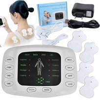 ELEKTROSTYMULATOR mięśni nerwów masażer NA BÓLE 4 elektrody WIELE FUNKCJI
