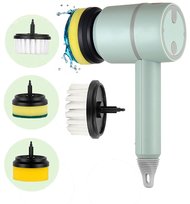 Elektryczna Szczotka Obrotowa Do Mycia Naczyń 3W1 Zielona