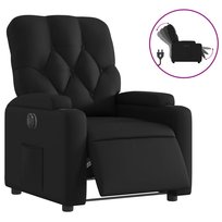 Elektryczny fotel rozkładany, czarny, 74x86,5x93,5