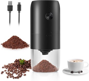 Elektryczny młynek do kawy, akumulatorowy młynek do kawy USB, regulowany stopień mielenia, przenośny młynek do kawy - Inny producent