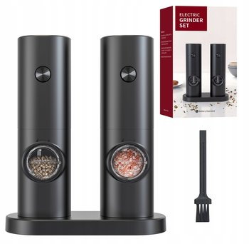 ELEKTRYCZNY MŁYNEK ROZDRABNIACZ MŁYNKI MIELENIA SOLI PIEPRZ PRZYPRAW ZESTAW - Zakręcony Koszyk