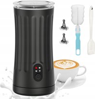 Elektryczny spieniacz podgrzewacz mleka 4w1 240ml czarny latte cappuccino