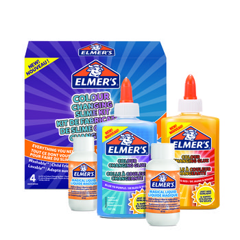 Elmer’s zestaw do Slime zmieniającego kolor, 4 butelki - Elmers