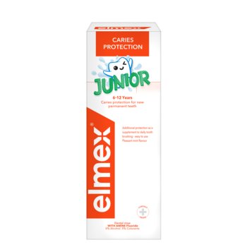 Elmex, Junior, płyn do płukania jamy ustnej dla dzieci 6-12 lat, 400 ml - Elmex