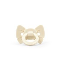 Elodie Details smoczek silikonowy Binky Bow 0-6m oat white