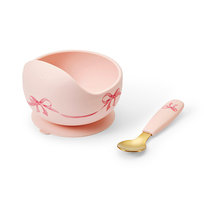 Elodie Details zestaw do karmienia miseczka i łyżeczka rosy bow
