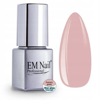 EM Nail, Baza żelowa z włóknem Luxury Pink, 6 ml - EM Nail