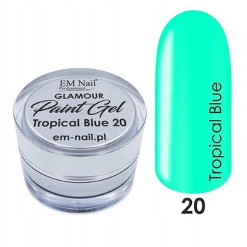 EM Nail, Żel do zdobień, Paint Gel Tropical Blue - EM Nail