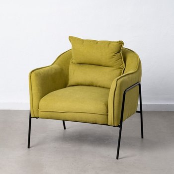 Emaga Fotel 76,5 x 70 x 74 cm Tkanina syntetyczna Metal Kolor Zielony - Inny producent