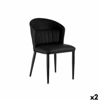Emaga Fotel Okrągły Czarny Stal 51 x 83,5 x 54 cm (2 Sztuk) - Inny producent